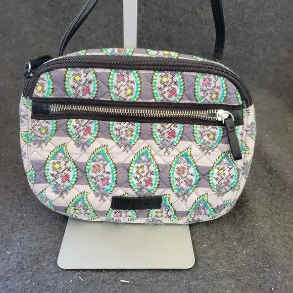 Vera Bradley Iconic Little Crossbody Purse Paisley Stripes - Picture 1 of 11